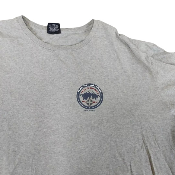 Vtg Polo Sport Ralph Lauren New York RL 67 Long Sleeve Shirt XXL Gray - Picture 1 of 5